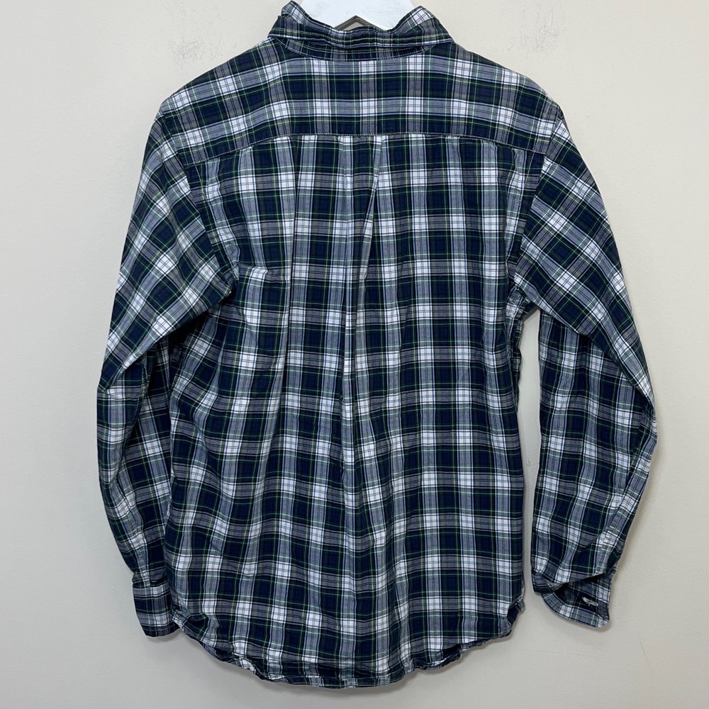 Ralph Lauren Kids Navy and Green Checkered Shirt Size 7 - Picture 3 of 4
